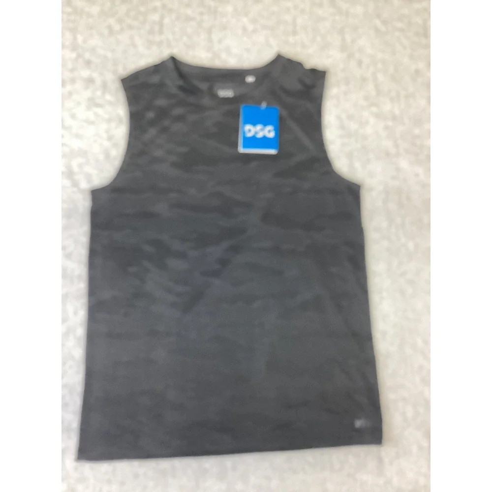 DSG Boys M Jacquard Movement‎ Tank Dark Gray Camo Moisture Wicking CKP12938VN